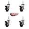 Service Caster 3 Inch Hooded Neoprene Rubber 5/16 Inch Threaded Stem Casters with Brakes, 4PK SCC-TS03S310-NPRB-BC-B-5161810-4 - alternate 1